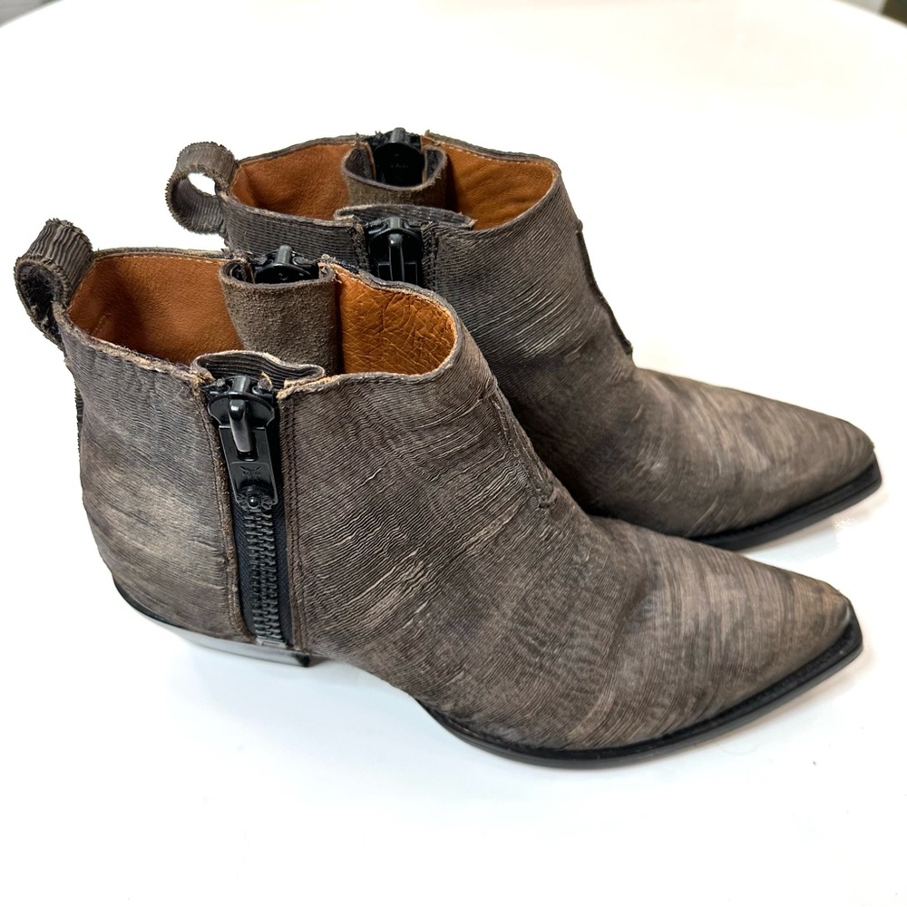 Frye Western Textured Booties - Size 6
